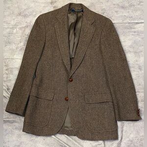 Brooks Brothers Brooksgate Tweed Herringbone Blazer Sport Coat Jacket 37 Vintage